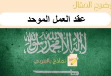 دليل شامل حول عقد العمل الموحد و3 نماذج احترافية من نماذج بالعربي 42 عقد العمل الموحد